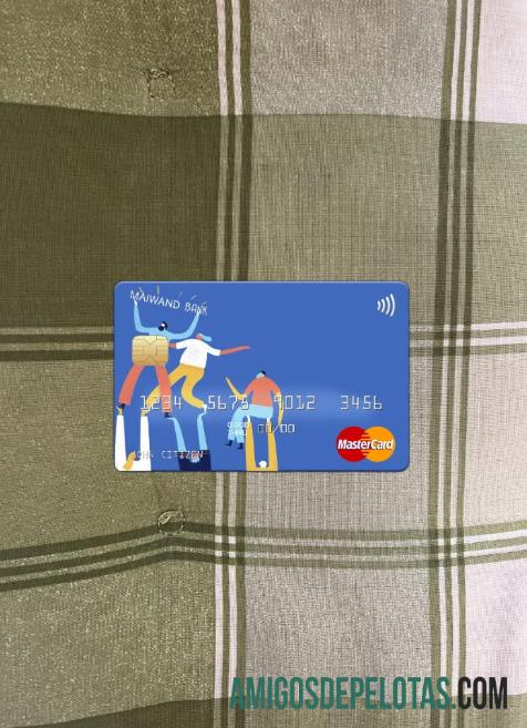 Frente Mastercard do Banco Maiwand do Afeganistão amostra